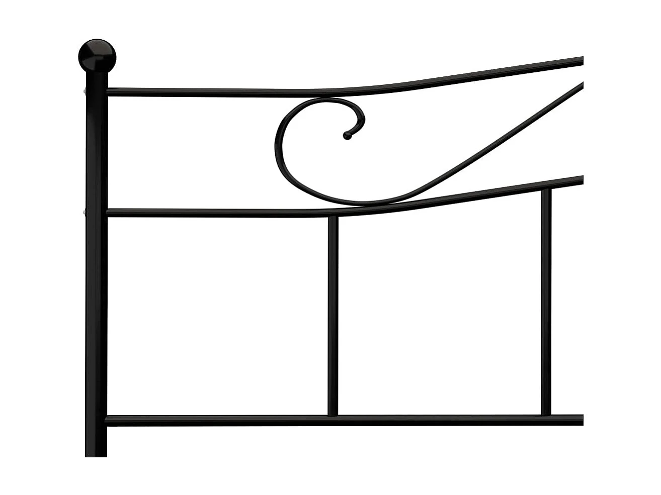 Lit double | Lit adulte | Cadre de lit noir métal 180x200 cm