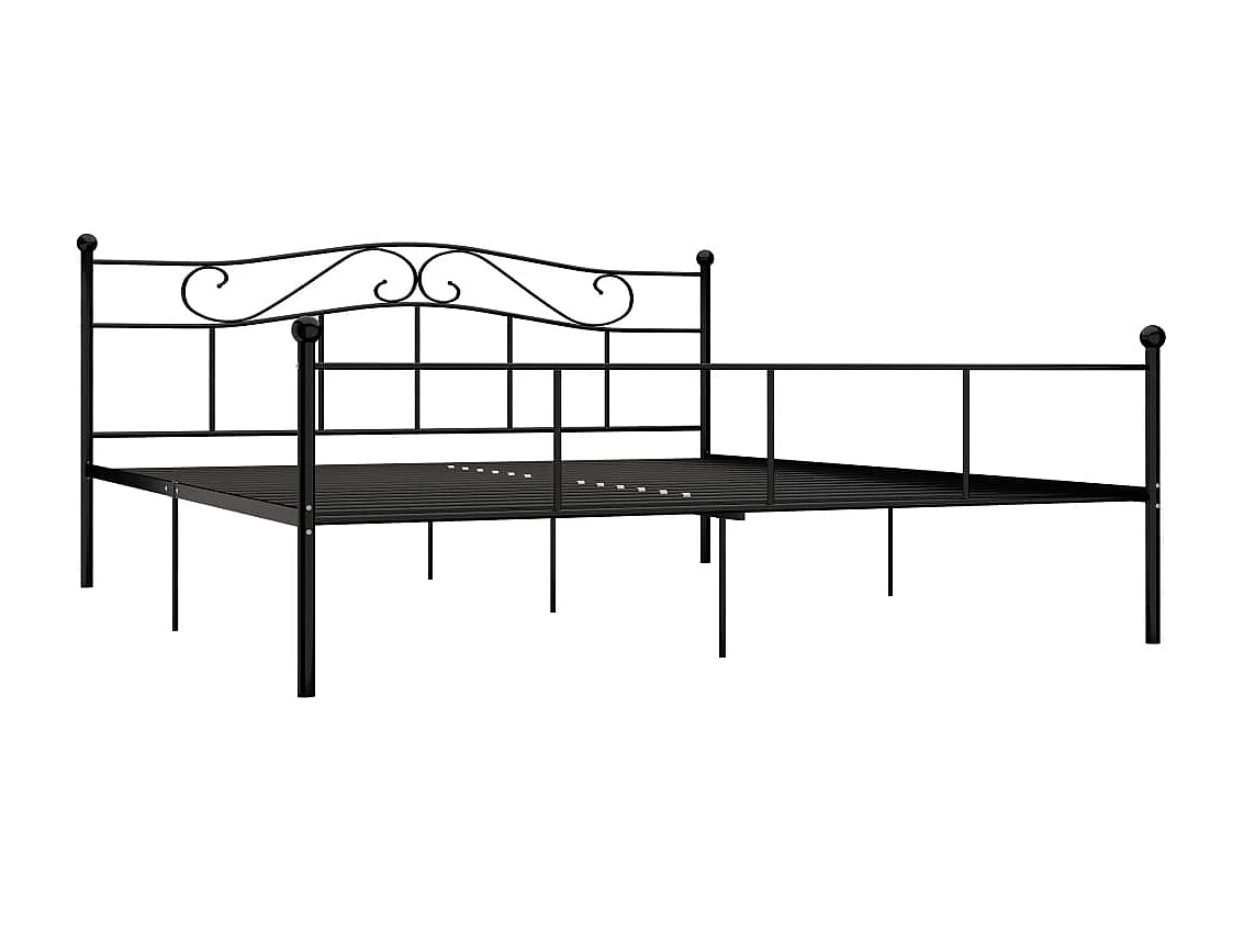 Lit double | Lit adulte | Cadre de lit noir métal 180x200 cm