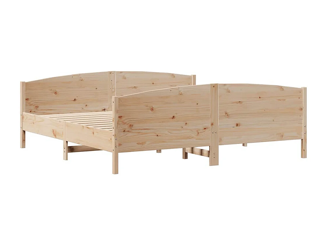 Bedframe | Tweepersoonsbed zonder matras massief grenenhout 200x200 cm