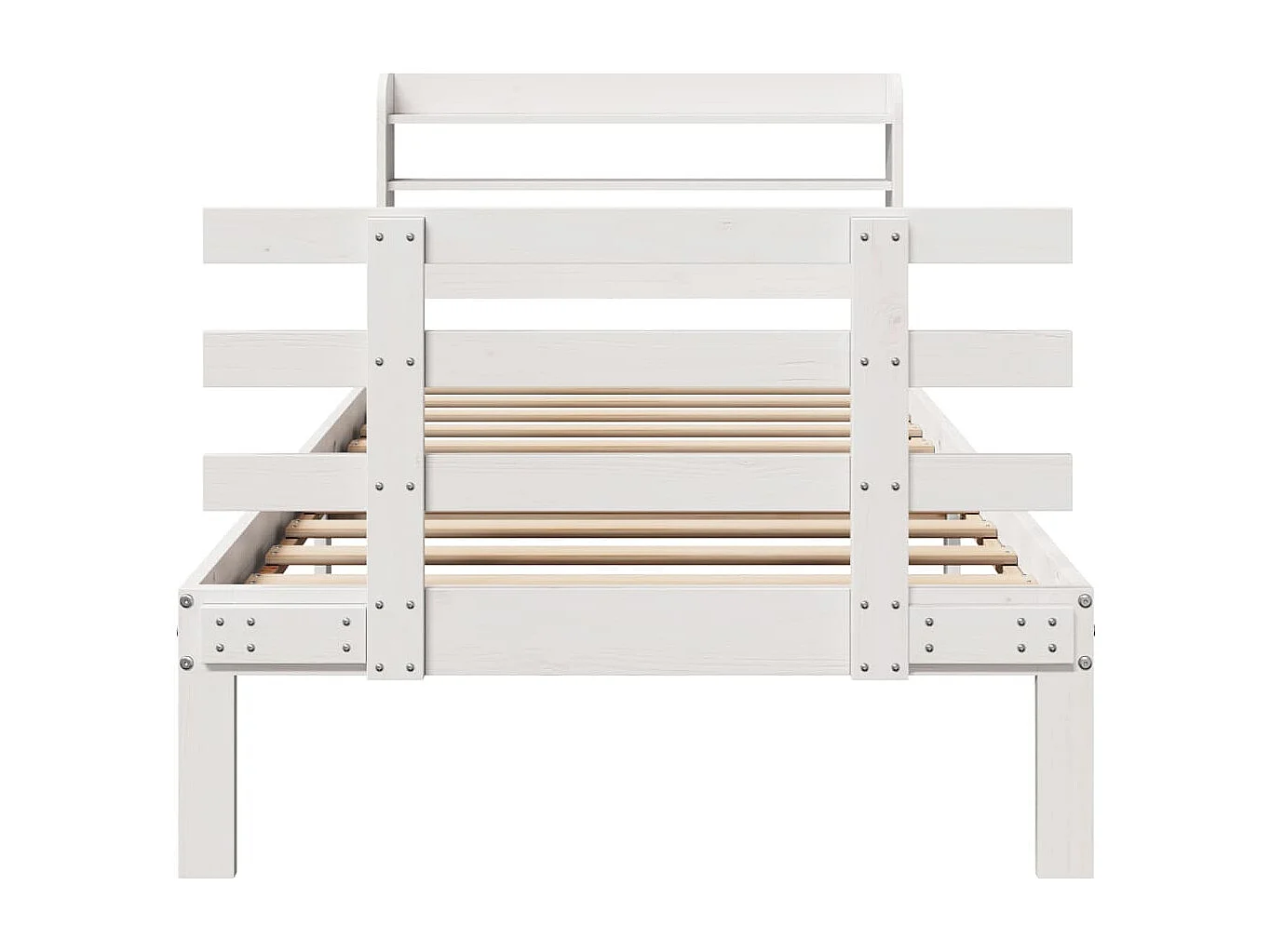 Letto per adulti | Letto singolo | Giroletto con Testiera senza Materasso Bianco 100x200 cm