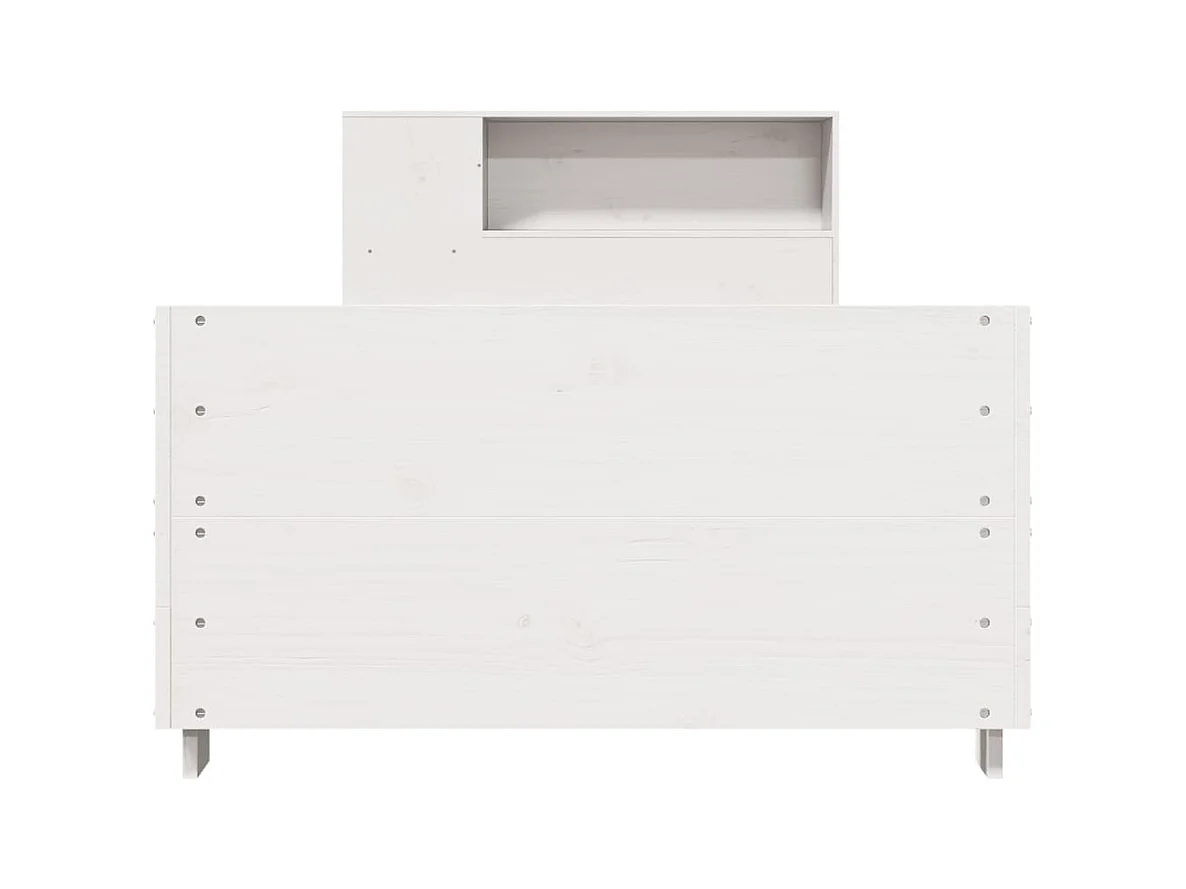 Letto per adulti | Letto singolo | Giroletto senza Materasso Bianco 100x200 cm Legno Massello Pino