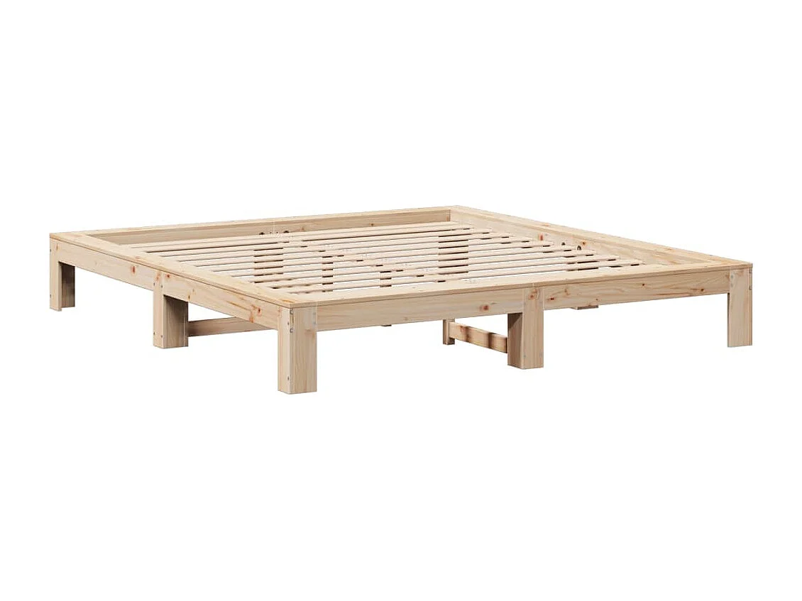 Lit double | Lit adulte | Cadre de lit 200x200 cm bois massif de pin