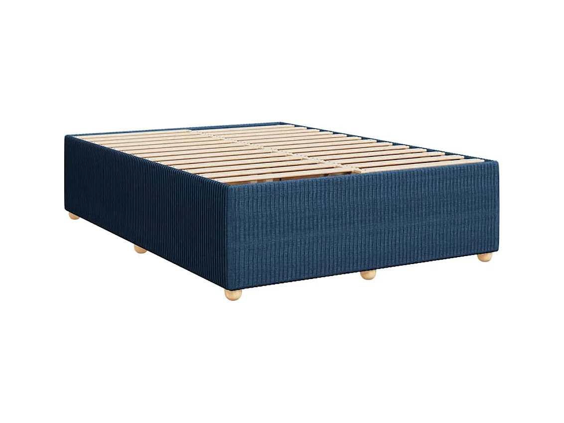 Lit double | Lit adulte | Cadre de lit bleu 160x200 cm tissu
