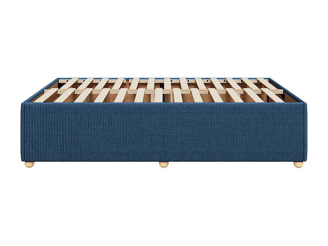 Lit double | Lit adulte | Cadre de lit bleu 160x200 cm tissu