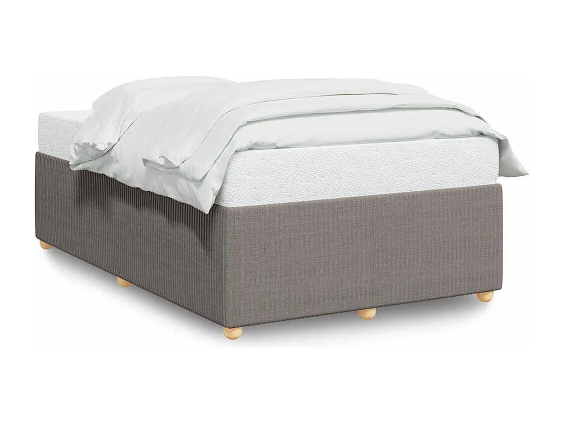 Lit simple | Lit adulte, enfant | Cadre de lit taupe 120x200 cm tissu