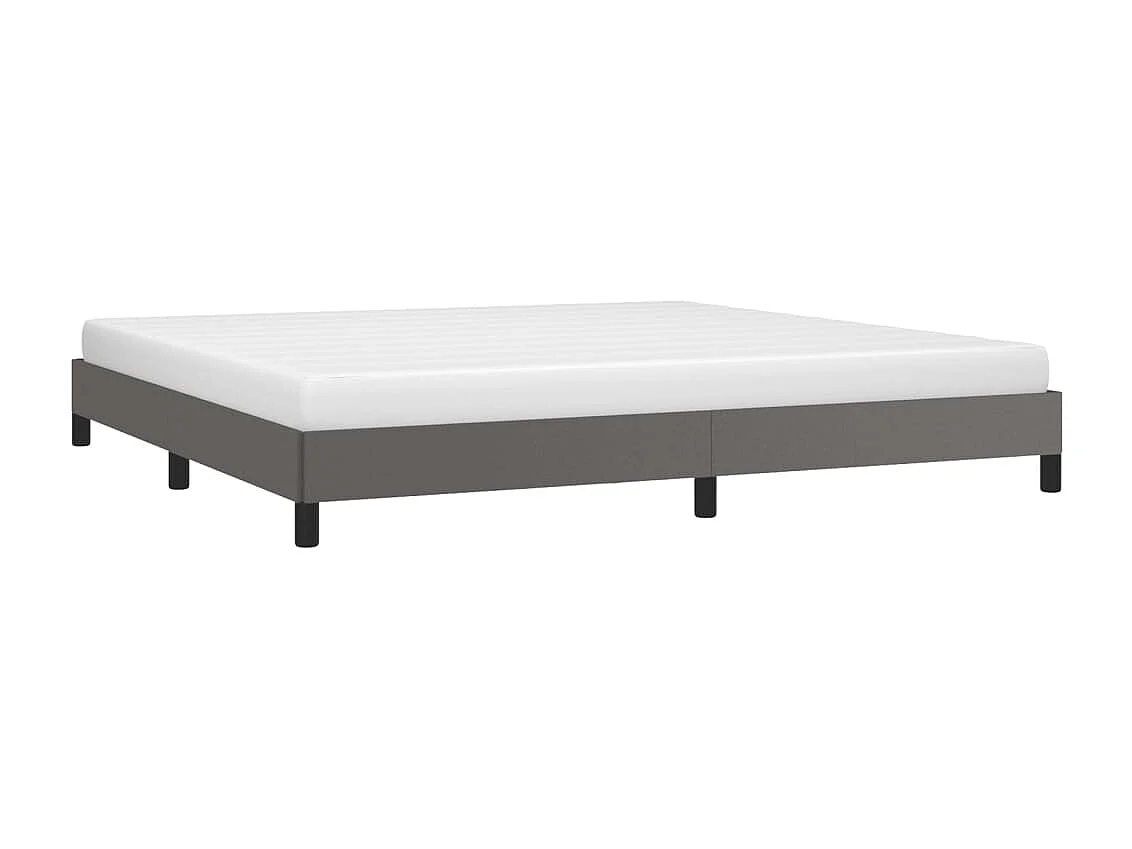 Lit double | Lit adulte | Cadre de lit gris 200x200 cm similicuir