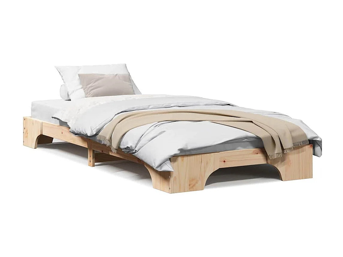 Letto singolo | Giroletto | Struttura del letto Naturale 100x200 cm Pino massello