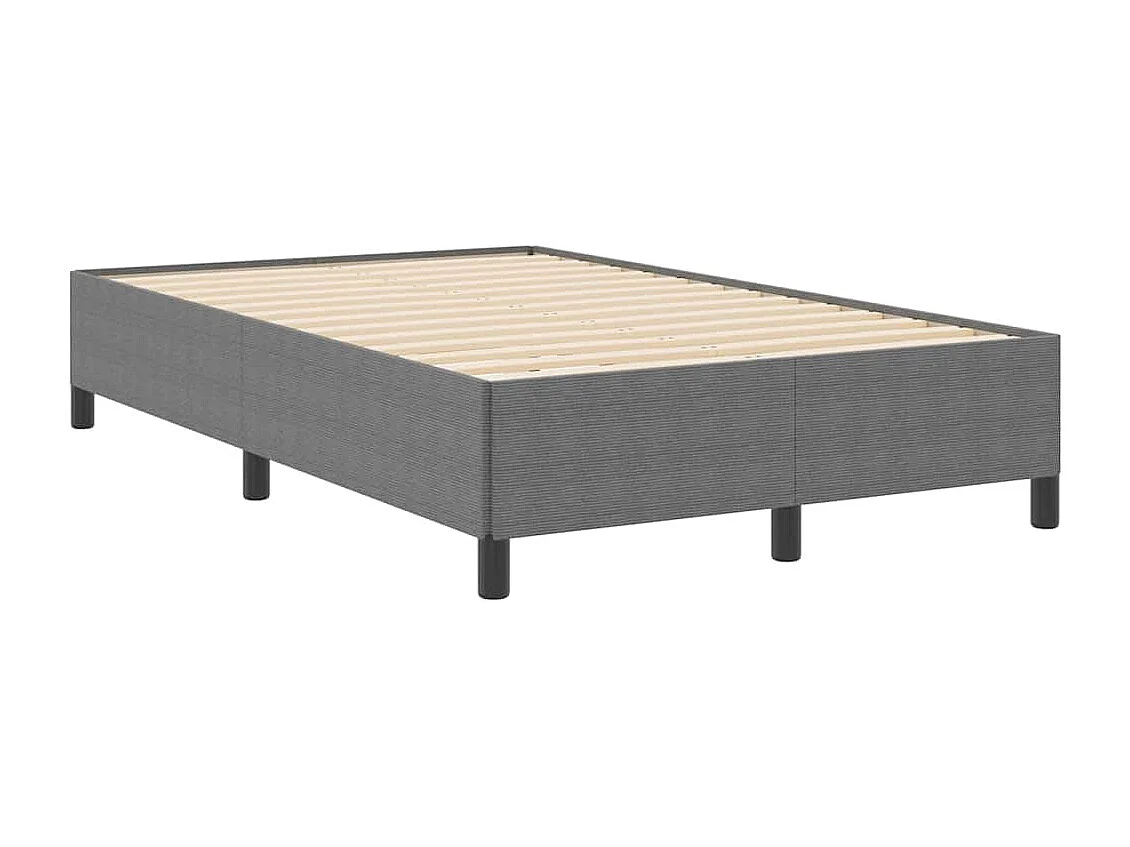 Lit simple | Lit adulte, enfant | Cadre de lit Gris clair 120x200 cm Tissu en velours côtelé