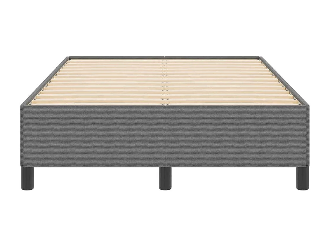 Lit simple | Lit adulte, enfant | Cadre de lit Gris clair 120x200 cm Tissu en velours côtelé