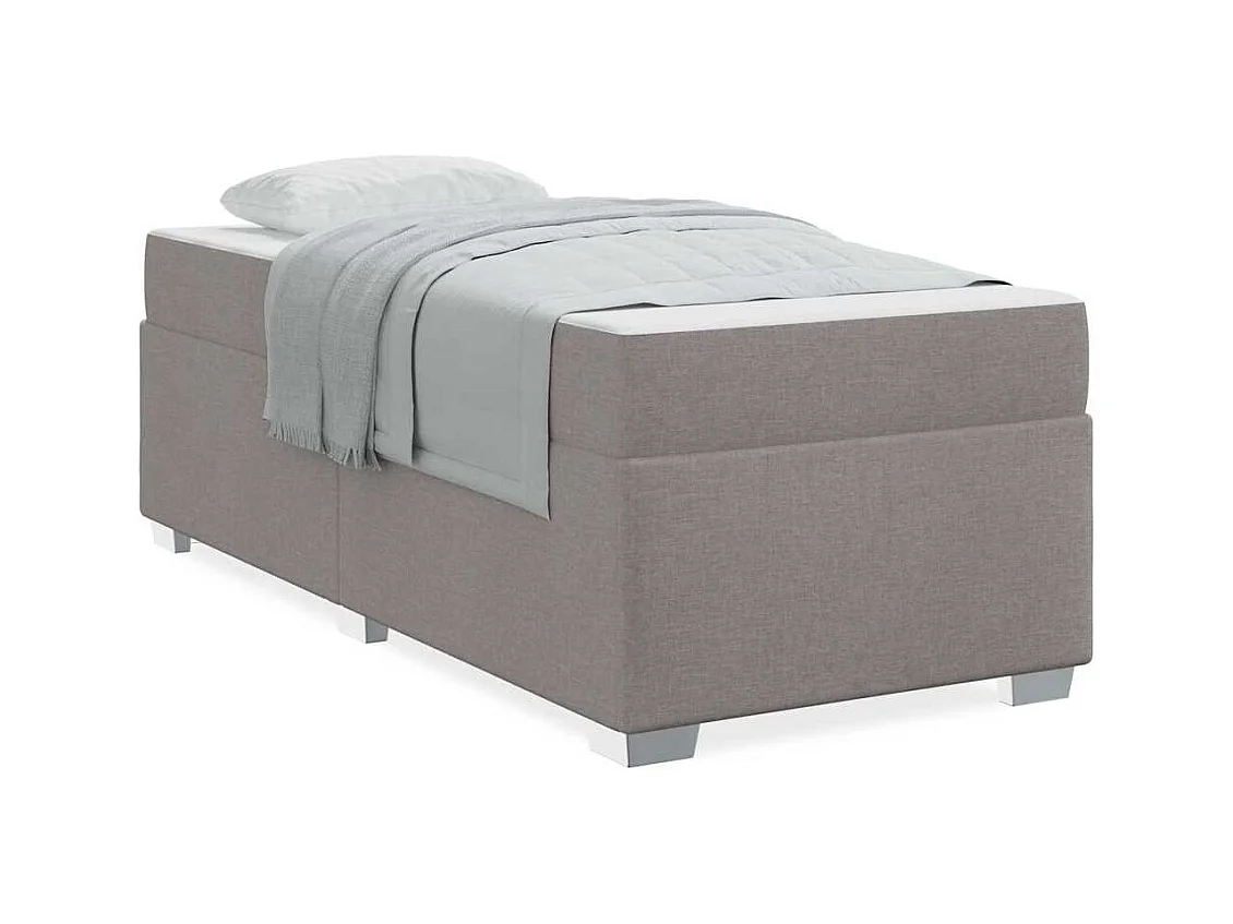 Lit simple | Lit adulte, enfant | Cadre de lit Taupe 80x200 cm tissu