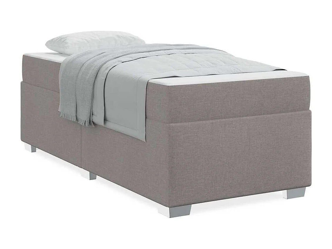Lit simple | Lit adulte, enfant | Cadre de lit Taupe 80x200 cm tissu
