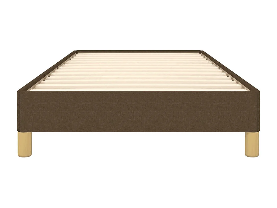 Lit simple | Lit adulte, enfant | Cadre de lit marron foncé 90x200 cm tissu