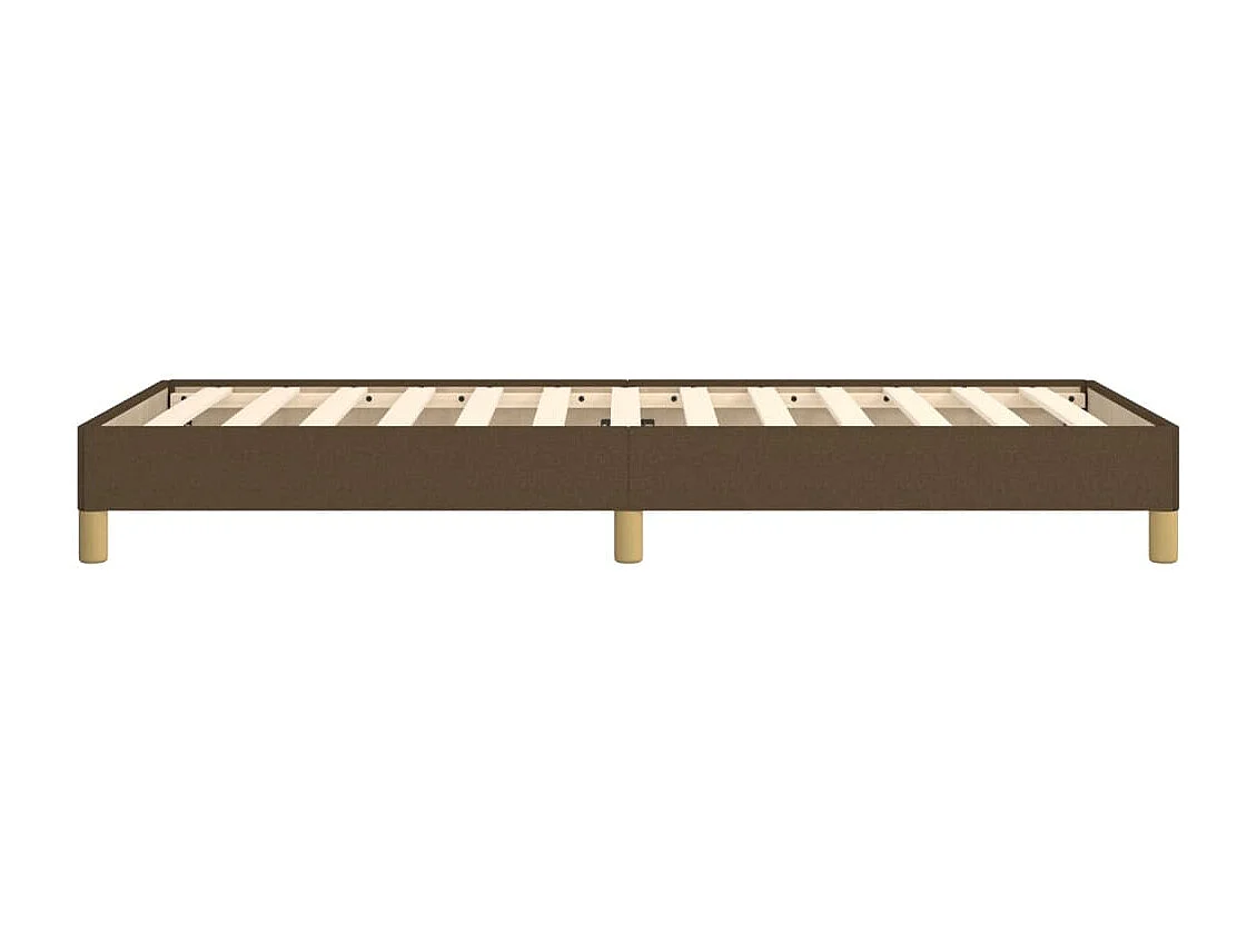 Lit simple | Lit adulte, enfant | Cadre de lit marron foncé 90x200 cm tissu