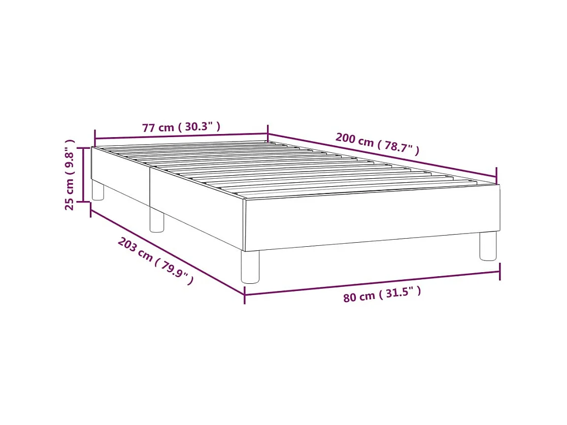 Lit simple | Lit adulte, enfant | Cadre de lit bleu foncé 80x200 cm velours