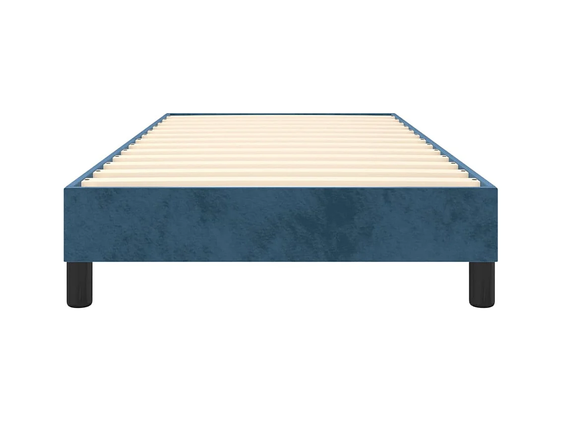 Lit simple | Lit adulte, enfant | Cadre de lit bleu foncé 80x200 cm velours