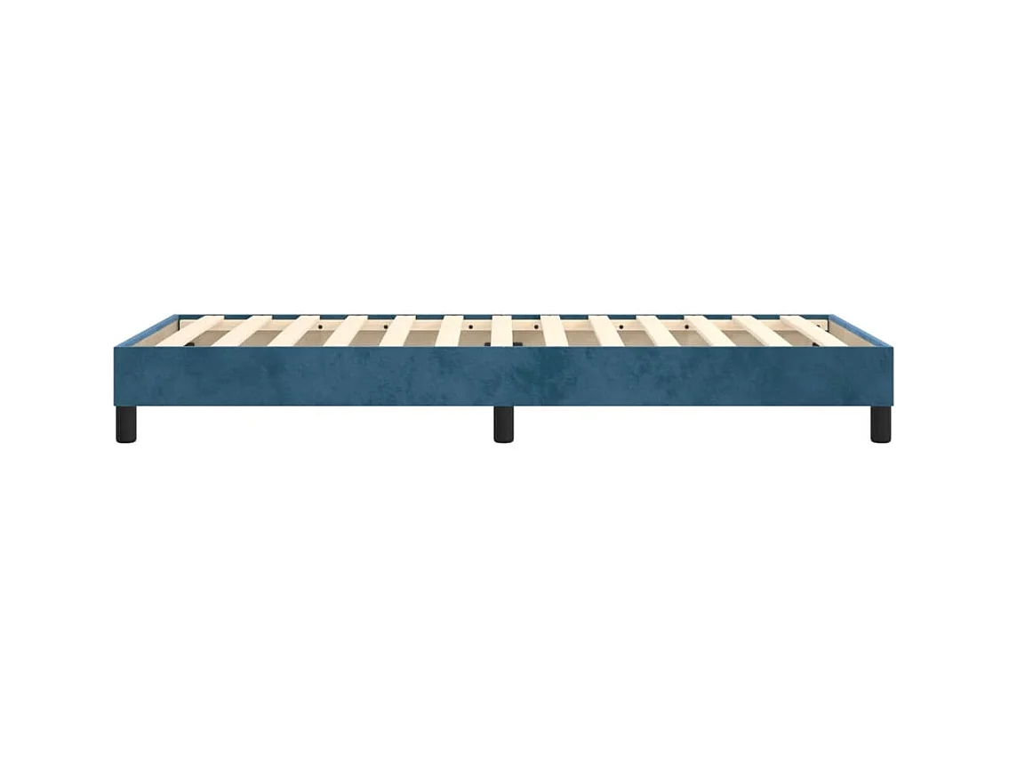 Lit simple | Lit adulte, enfant | Cadre de lit bleu foncé 80x200 cm velours