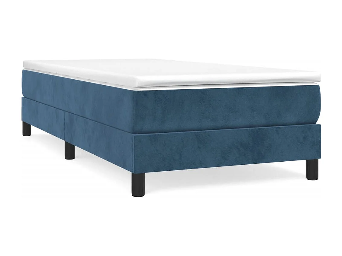 Lit simple | Lit adulte, enfant | Cadre de lit bleu foncé 80x200 cm velours