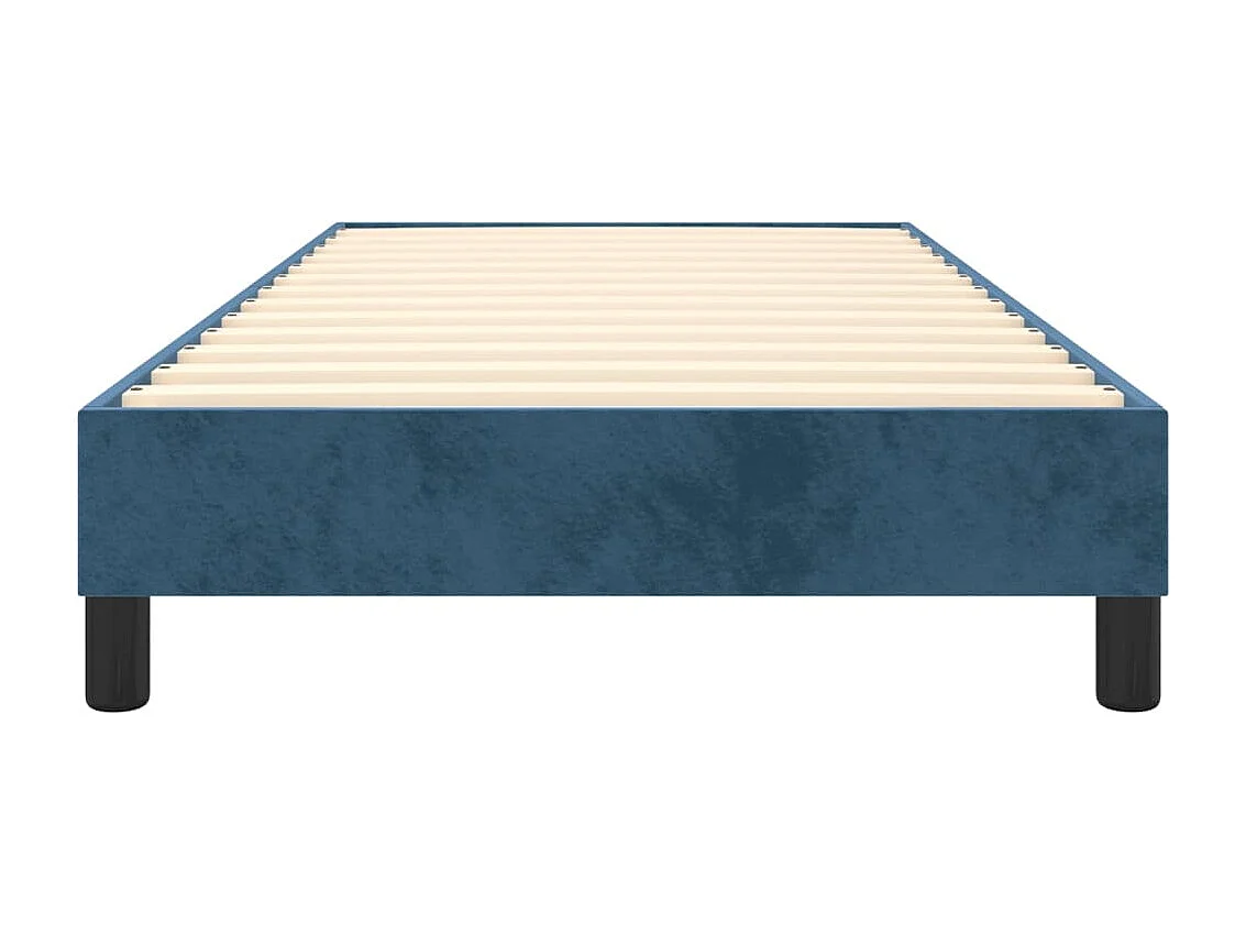 Lit simple | Lit adulte, enfant | Cadre de lit bleu foncé 80x200 cm velours