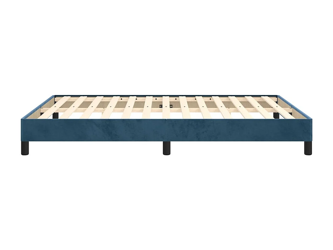 Lit double | Lit adulte | Cadre de lit bleu foncé 140x200 cm velours