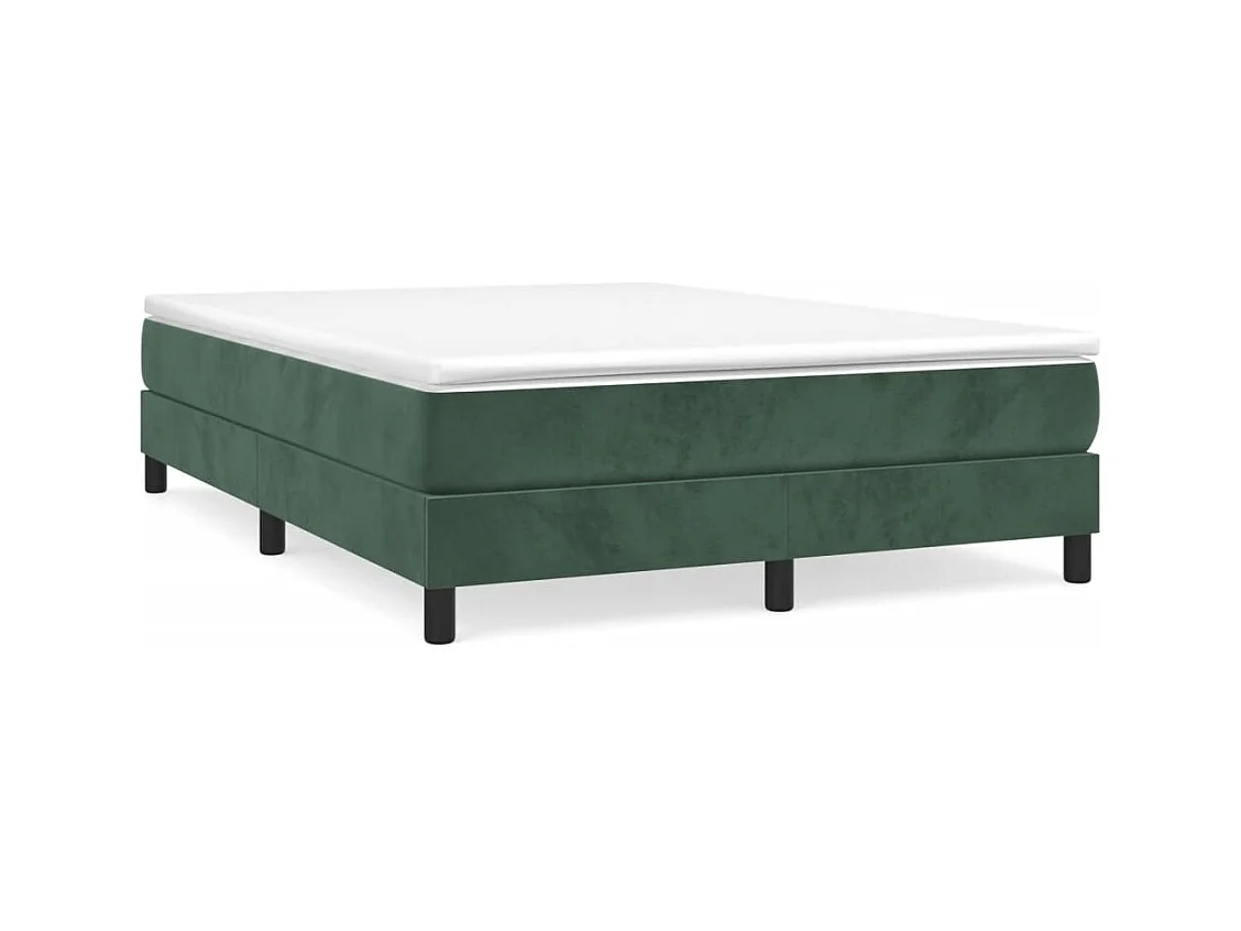 Lit double | Lit adulte | Cadre de lit vert foncé 140x190 cm velours