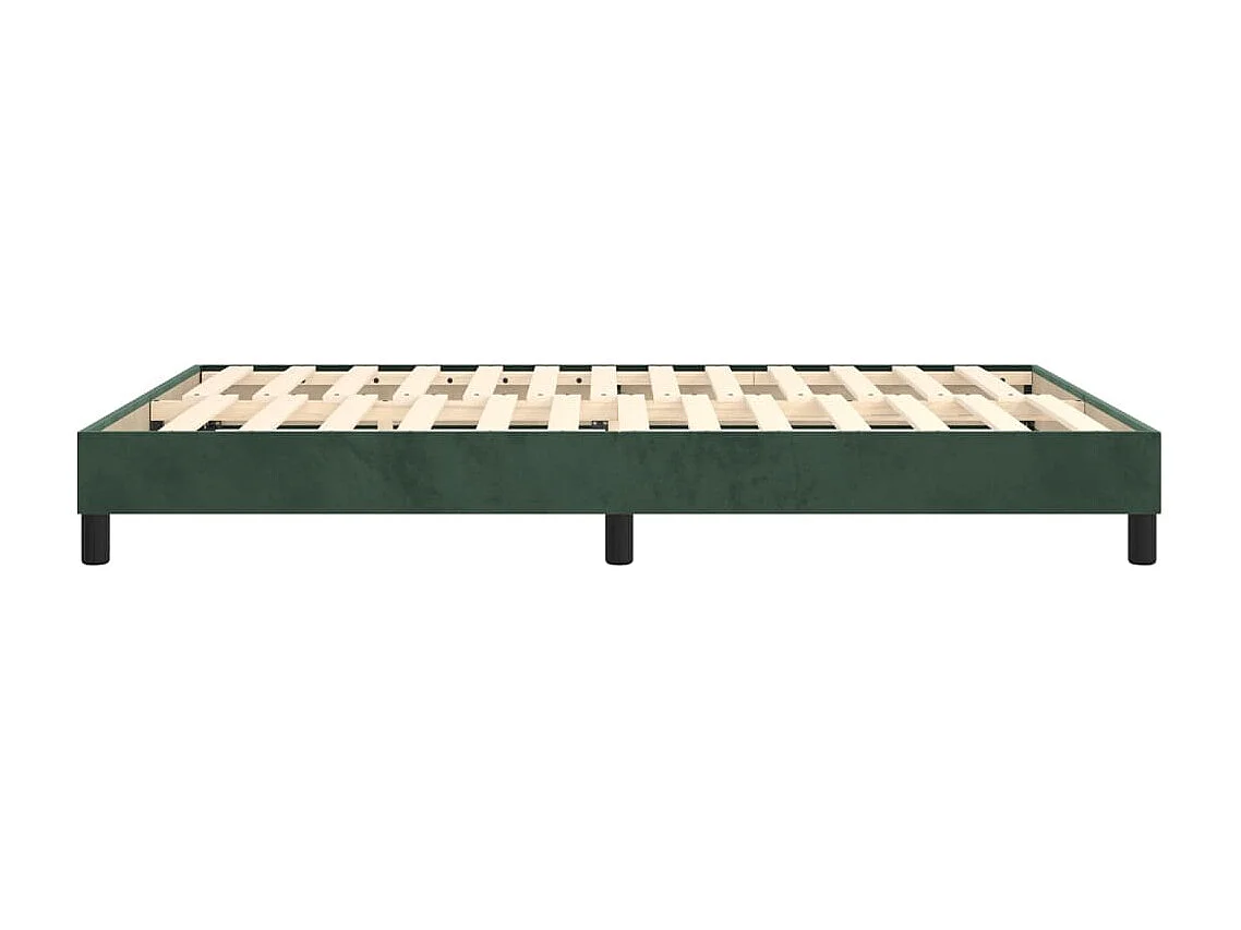 Lit double | Lit adulte | Cadre de lit vert foncé 140x190 cm velours