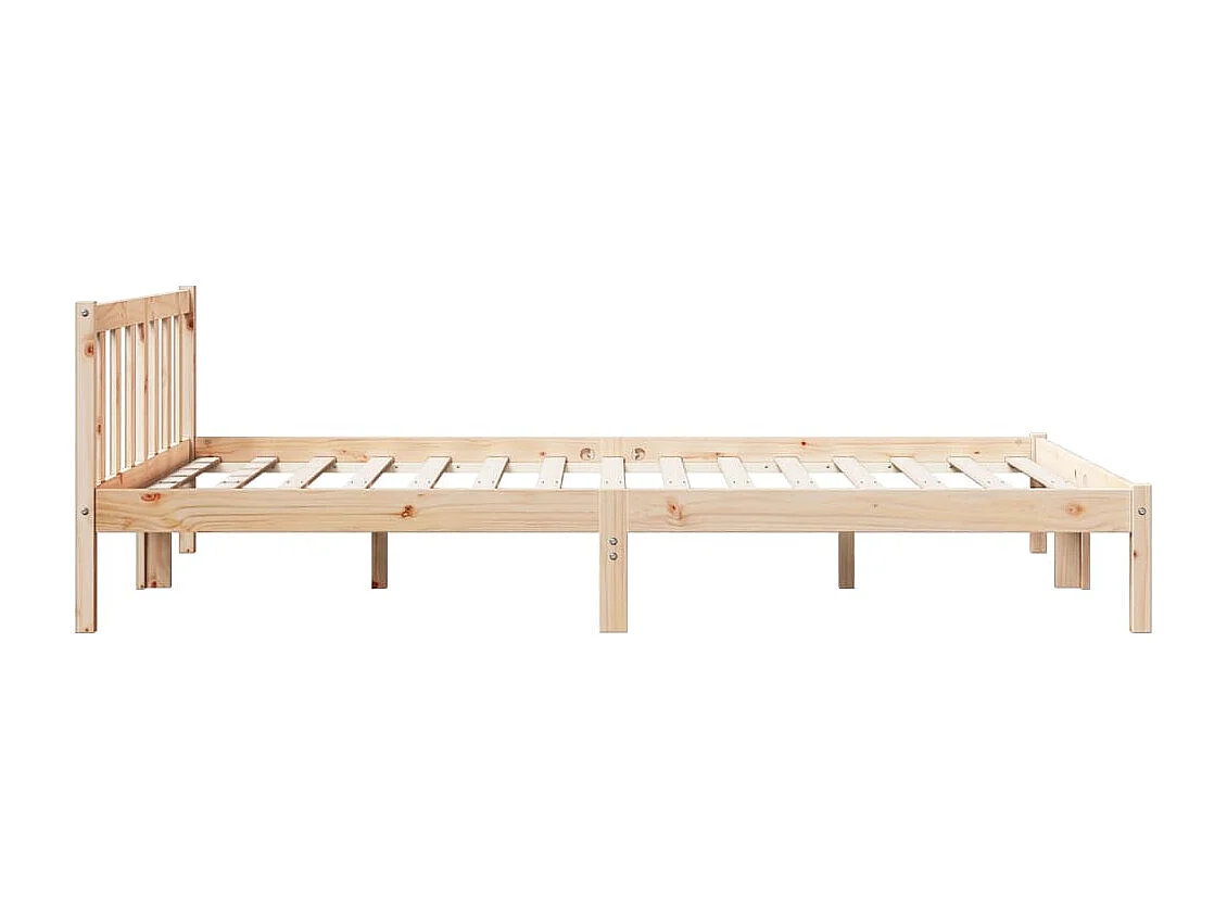 Lit double | Lit adulte | Cadre de lit extra long 160x210 cm bois massif pin