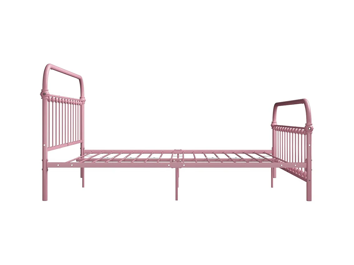 Lit double | Lit adulte | Cadre de lit rose métal 180x200 cm