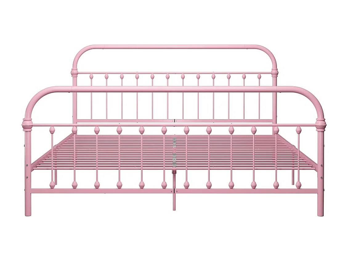 Lit double | Lit adulte | Cadre de lit rose métal 180x200 cm