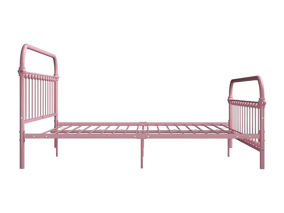 Lit double | Lit adulte | Cadre de lit rose métal 180x200 cm