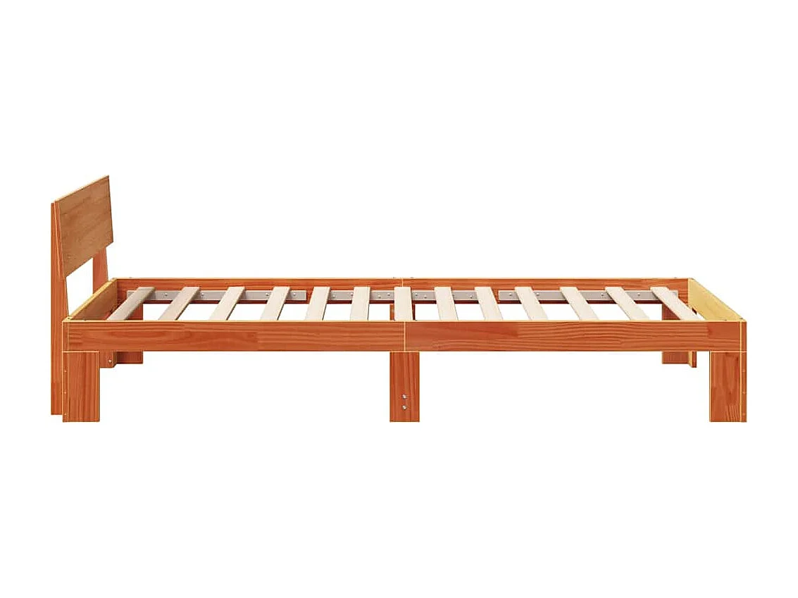 Lit simple | Lit adulte, enfant | Cadre de lit Marron 90x190 cm Bois de pin massif