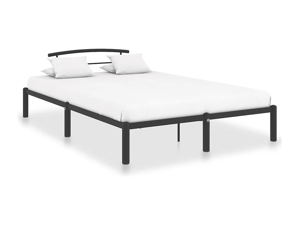 Lit double | Lit adulte | Cadre de lit noir métal 160x200 cm