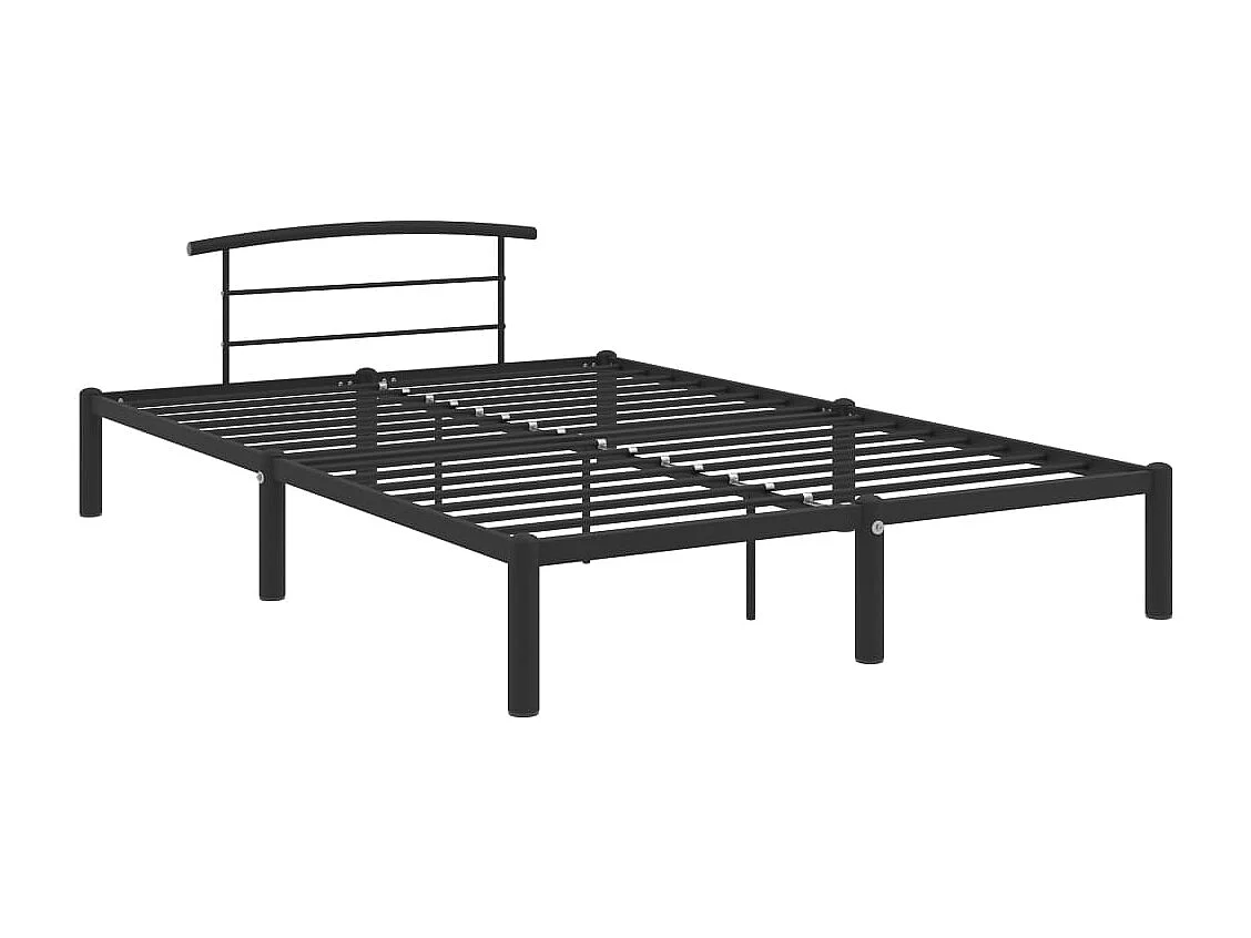Lit double | Lit adulte | Cadre de lit noir métal 160x200 cm