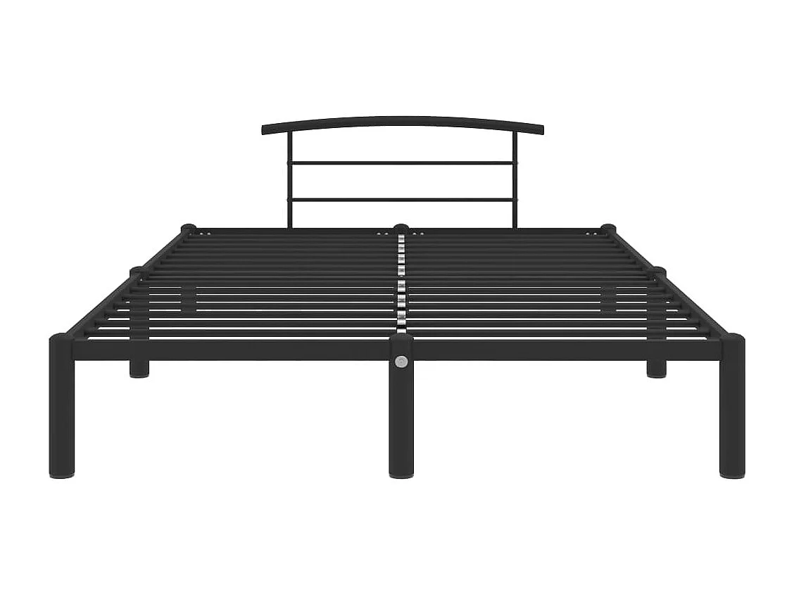 Lit double | Lit adulte | Cadre de lit noir métal 160x200 cm