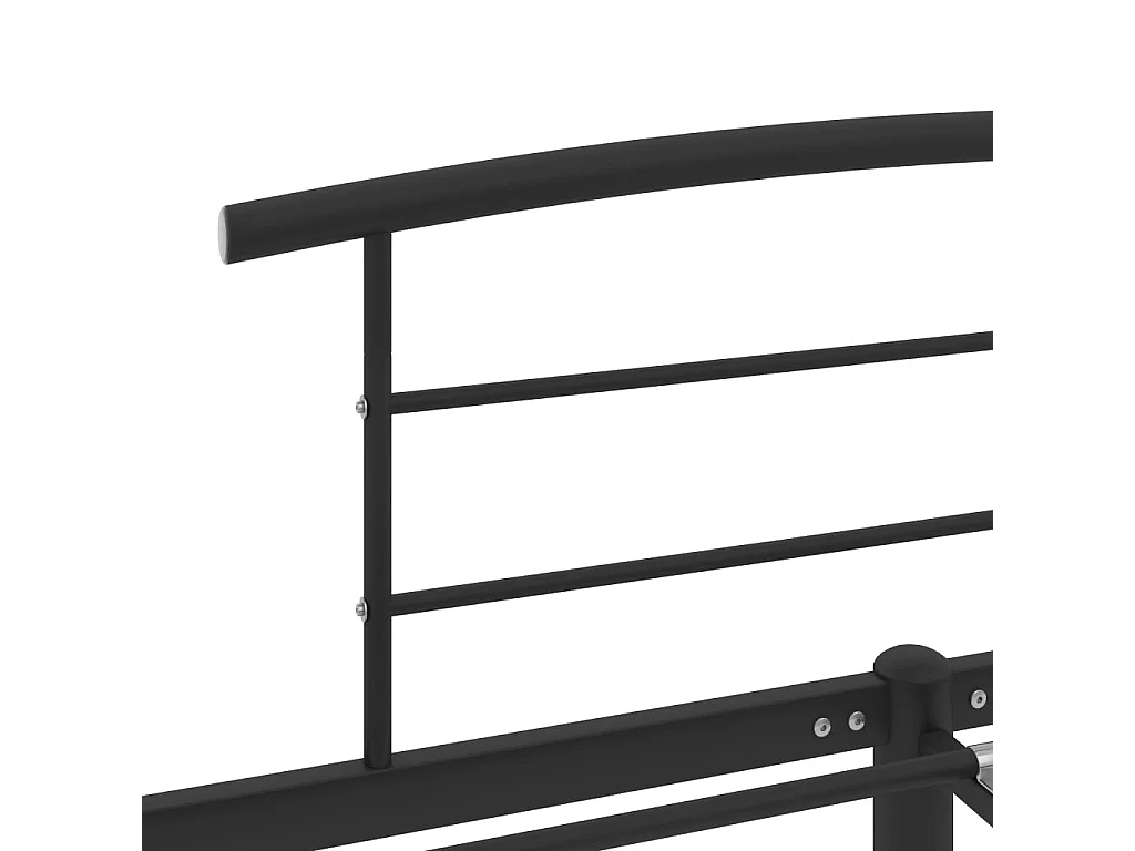 Lit double | Lit adulte | Cadre de lit noir métal 160x200 cm