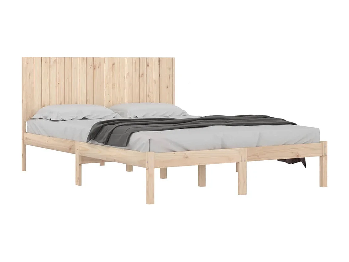 Lit double | Lit adulte | Cadre de lit 200x200 cm bois massif de pin