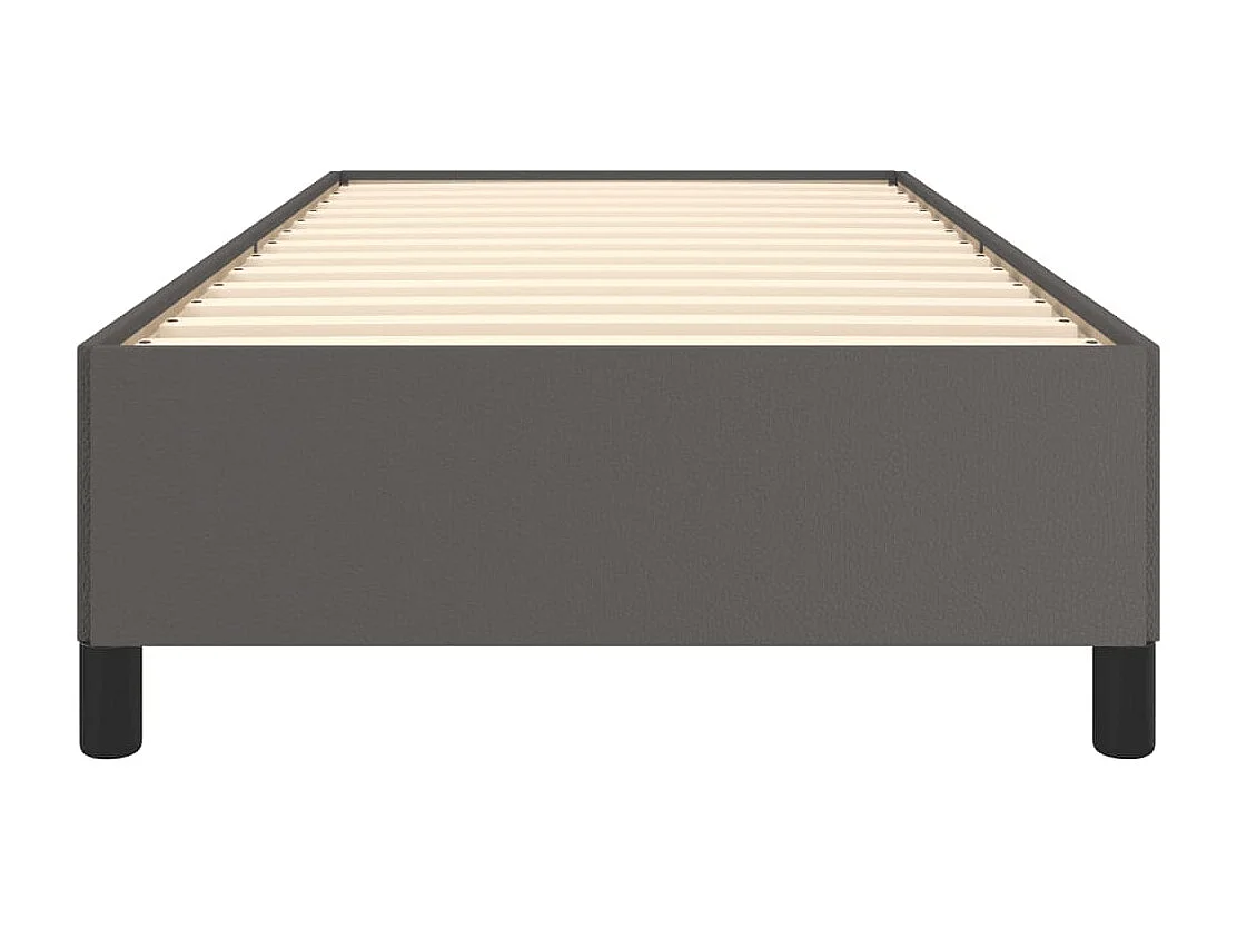 Lit simple | Lit adulte, enfant | Cadre de lit gris 90x190 cm similicuir