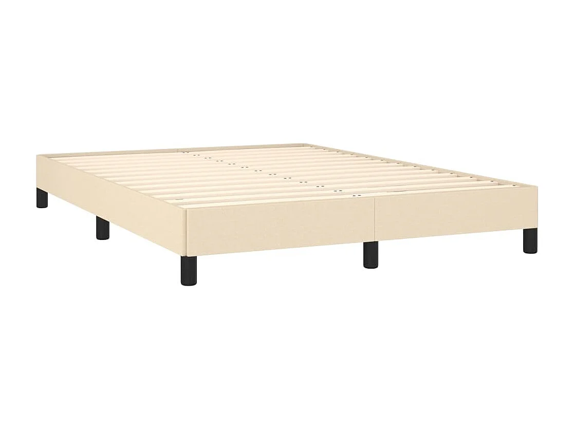 Lit double | Lit adulte | Cadre de lit crème 140x190 cm tissu