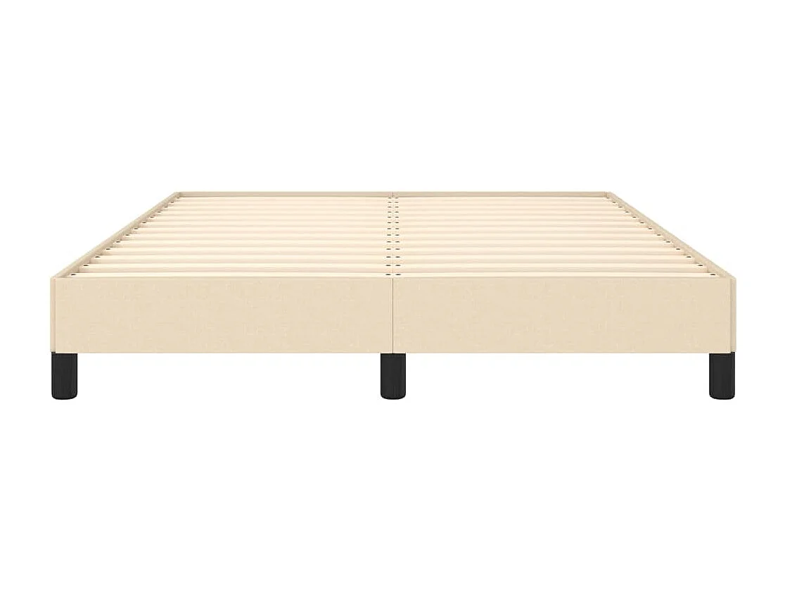 Lit double | Lit adulte | Cadre de lit crème 140x190 cm tissu