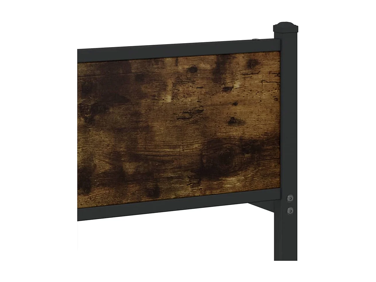 Letto per adulti | Letto singolo | Giroletto senza Materaso in Metallo Rovere Fumo 100x200 cm