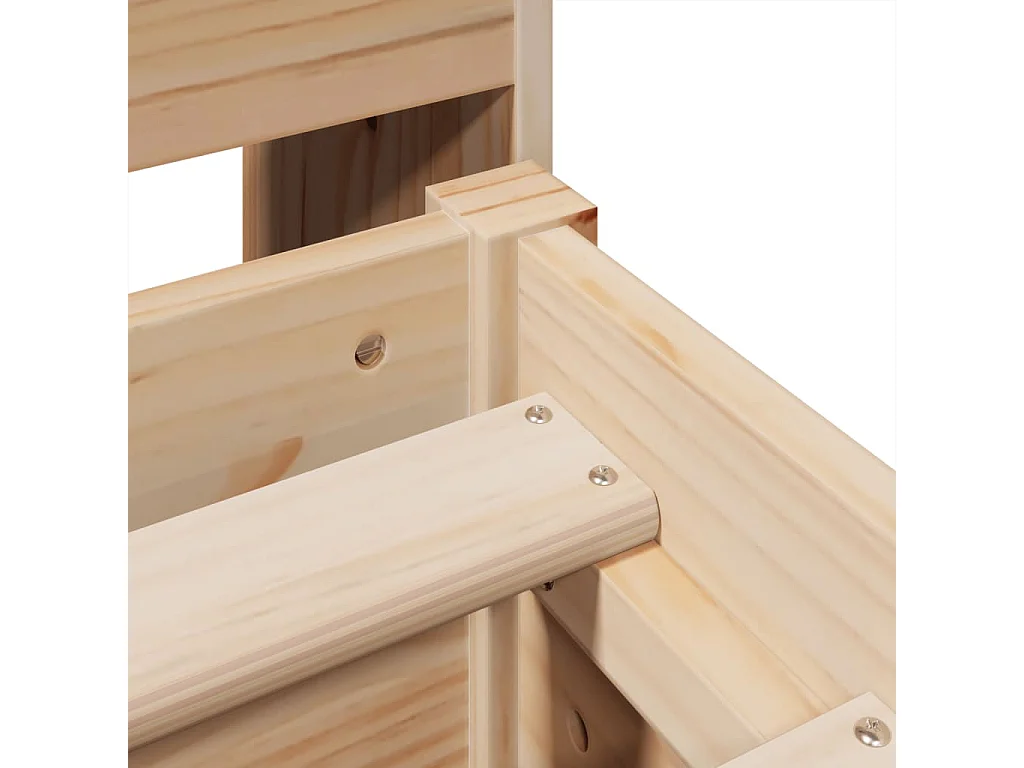 Letto per adulti | Letto matrimoniale | Giroletto senza Materasso 160x200 cm in Legno Massello di Pino