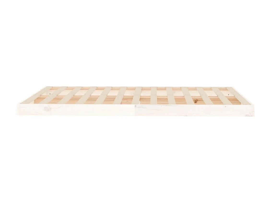 Lit simple | Lit adulte, enfant | Cadre de lit blanc 120x190 cm bois de pin massif