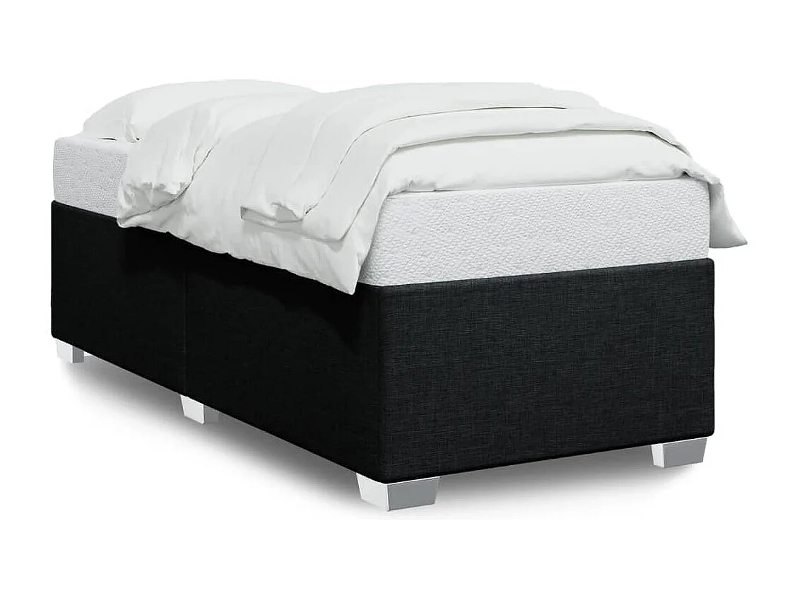 Lit simple | Lit adulte, enfant | Cadre de lit noir 80x200 cm tissu