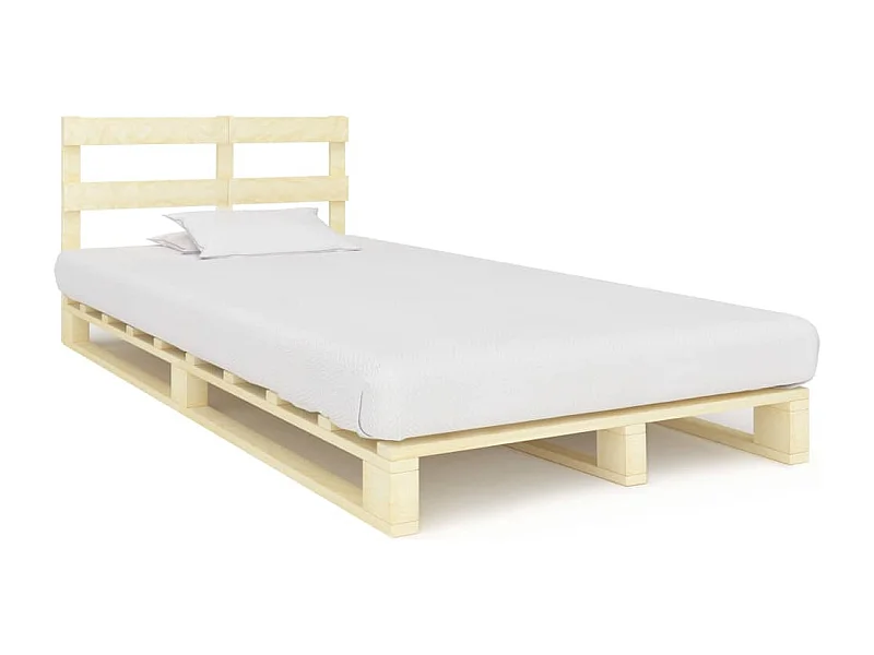 Lit simple | Lit adulte, enfant | Cadre de lit de palette bois pin massif 120x200 cm