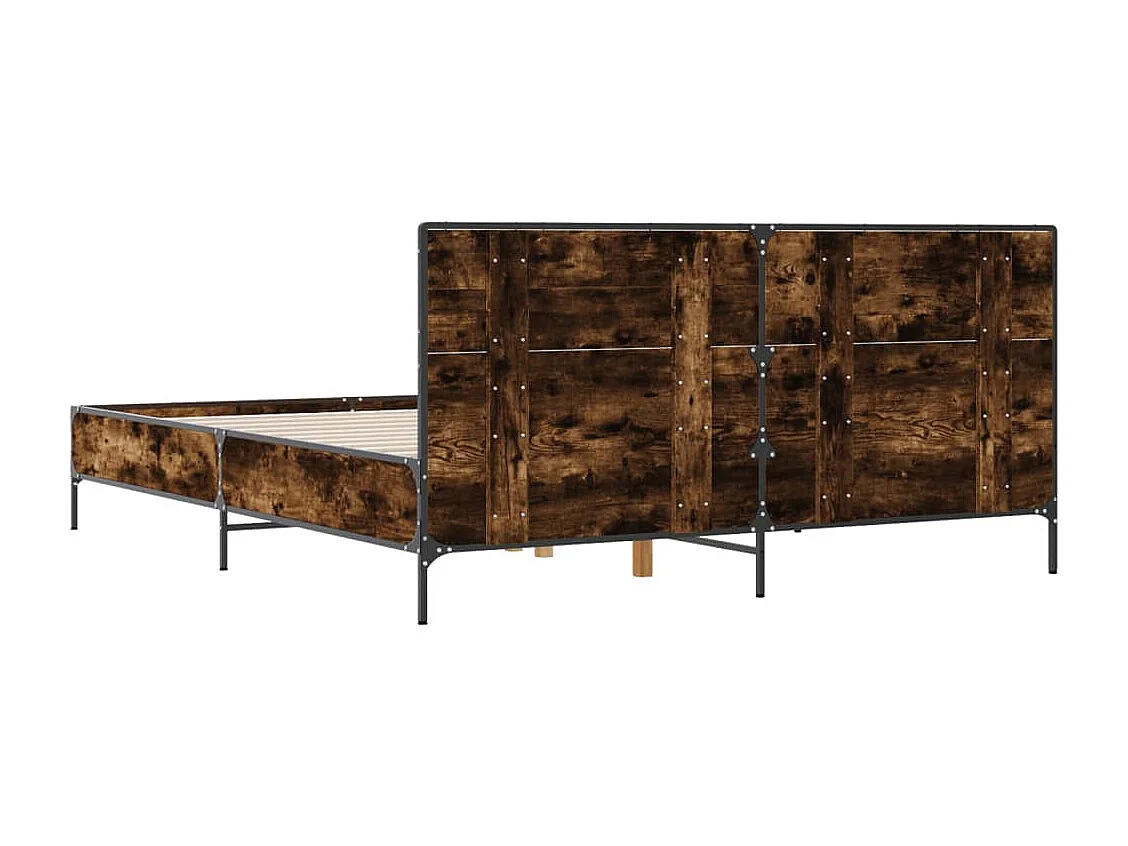 Lit simple | Lit adulte, enfant | Cadre de lit chêne fumé 120x200 cm