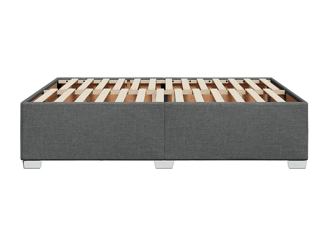 Letto per adulti | Letto matrimoniale | Giroletto senza Materasso Grigio Scuro 140x190 cm Tessuto