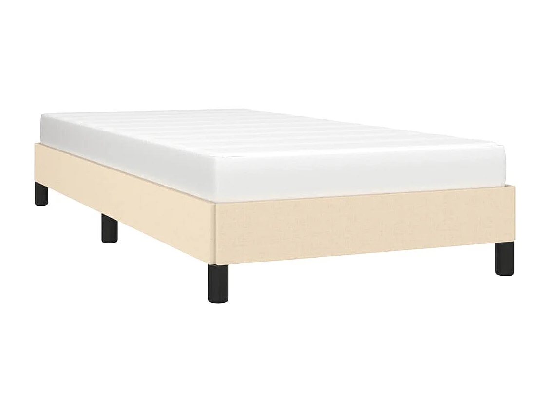 Lit simple | Lit adulte, enfant | Cadre de lit crème 90x200 cm tissu