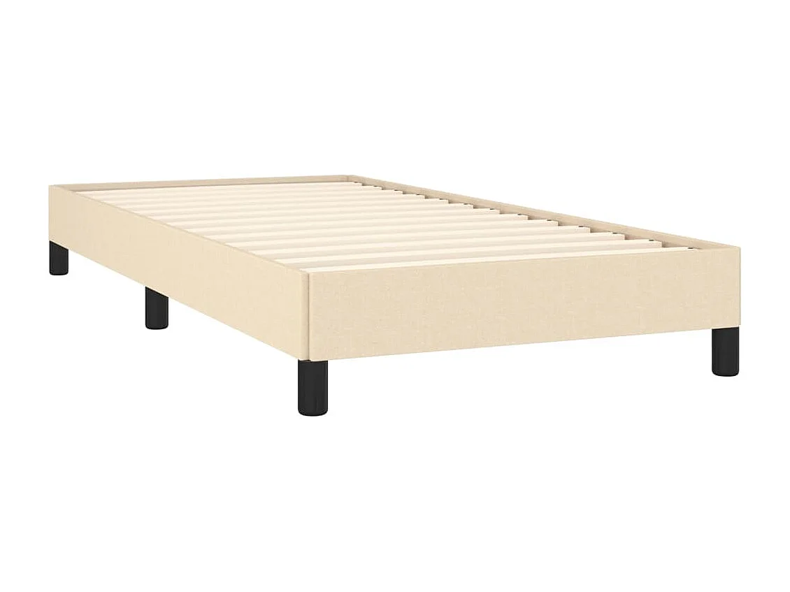 Lit simple | Lit adulte, enfant | Cadre de lit crème 90x200 cm tissu