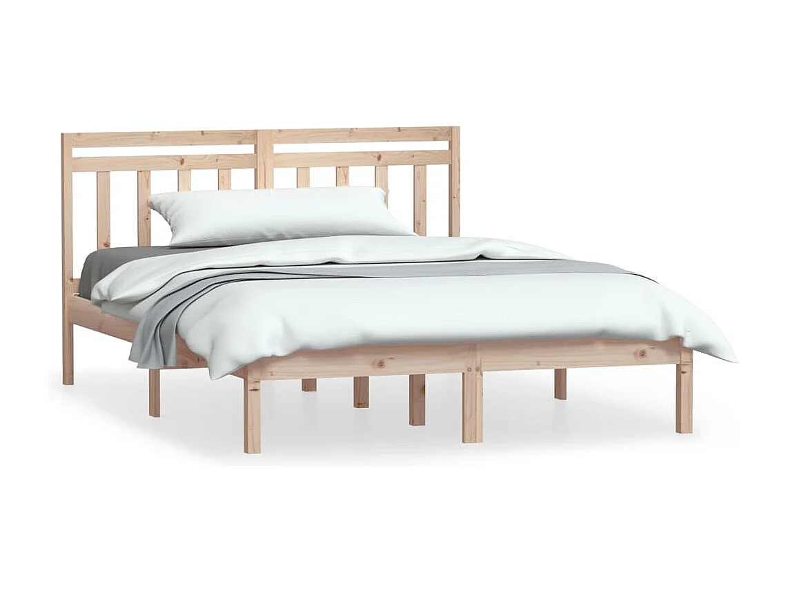 Lit double | Lit adulte | Cadre de lit bois massif 135x190 cm