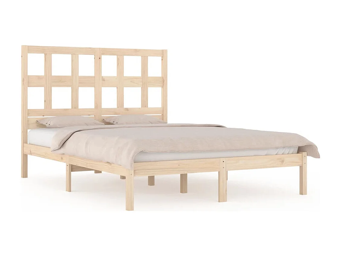 Lit double | Lit adulte | Cadre de lit 200x200 cm bois massif de pin