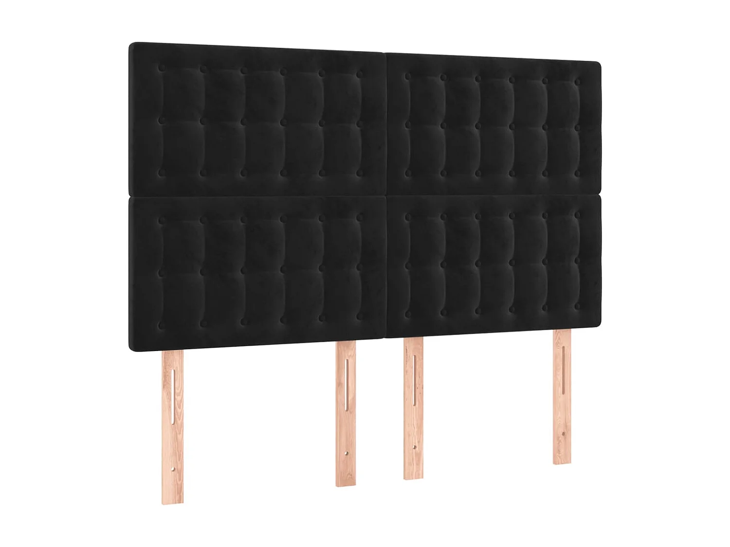 Lit double | Lit adulte | Cadre de lit noir 140x190 cm velours